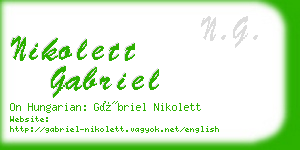 nikolett gabriel business card